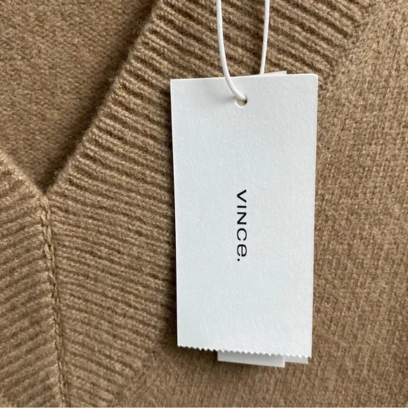 Vince Wool & Cashmere Sweater Dress Sand Shell Size XL NEW - Picture 10 of 14